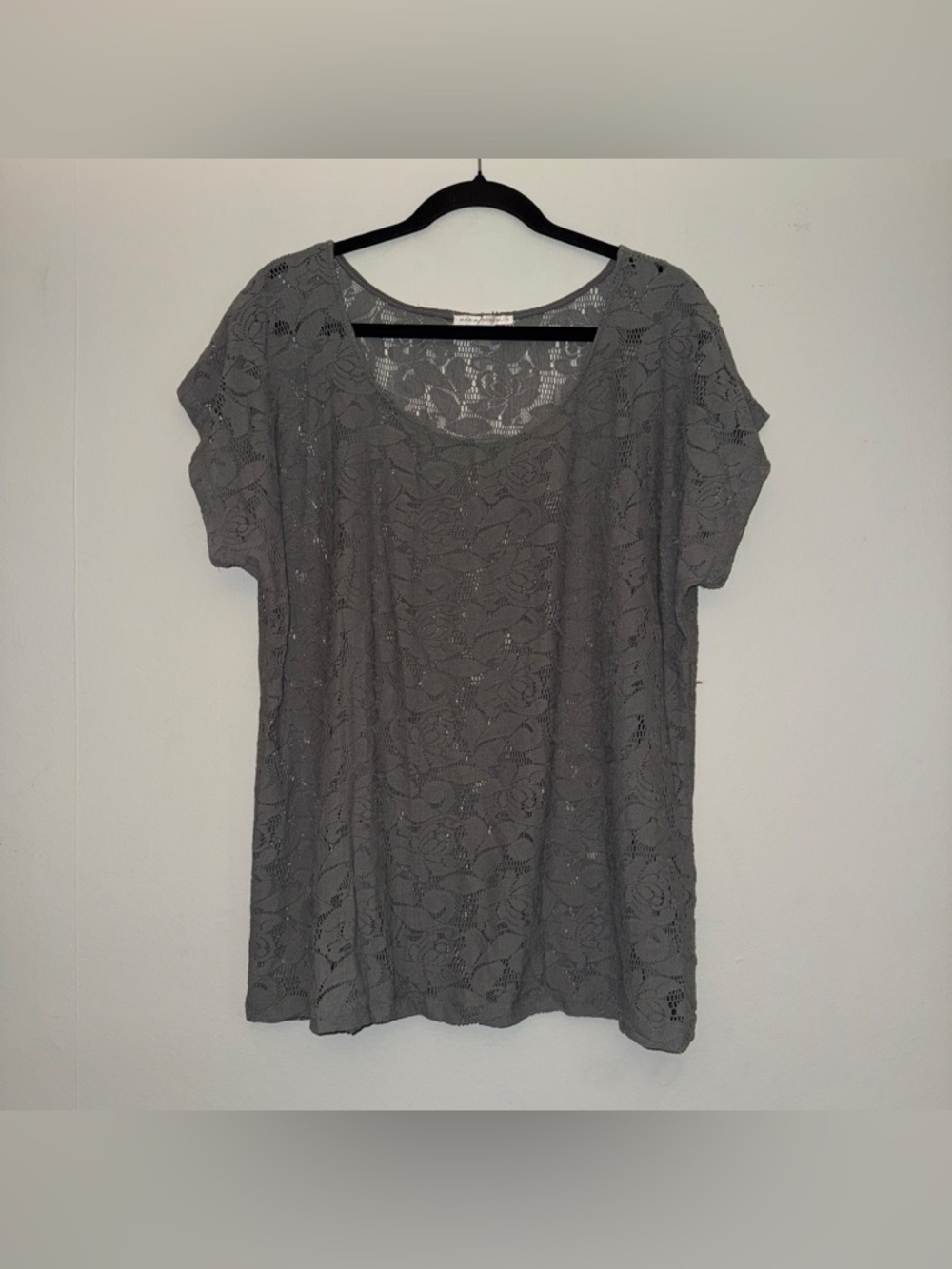 MARIA GABRIELLE women’s lace top with short sleeves plus size 2X ✨